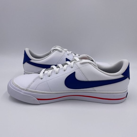 Nike Court Legacy White / Blue Womens Shoes - Picture 2 of 8